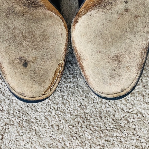 Gucci Navy Blue Genuine Pebbled Leather Loafer with Silver Horse-bit Size 7 - Picture 12 of 12